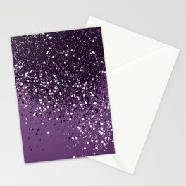 PURPLE Glitter Dream #1 (Faux Glitter) #shiny #decor #art #society6 Stationery Card