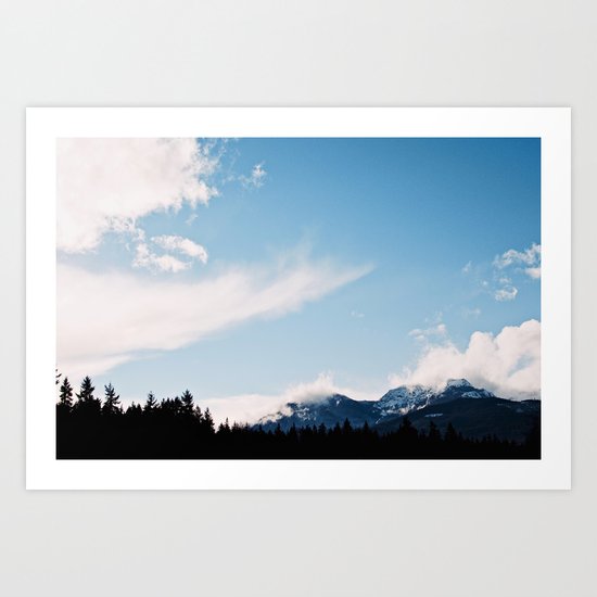 Clouds over the Mountains Art Print