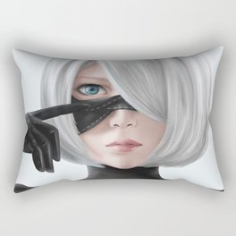 Nier Automata 2b fanart cosplay SesshuAsuak portrait Rectangular Pillow