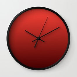 Gradient Collection - Deep Strawberry Red Wall Clock
