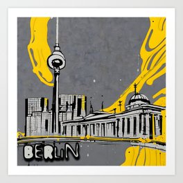 BERLIN Germany Travel Retro Art Art Print