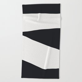 Black abstract #51 Icy Beach Towel