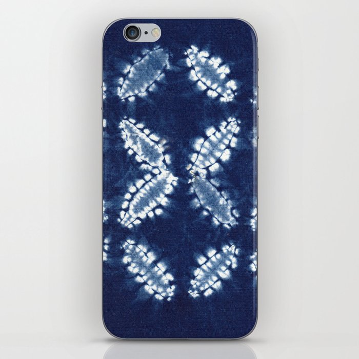 Shibori Print - Textile Art - Japanese Indigo Tie Dye iPhone Skin