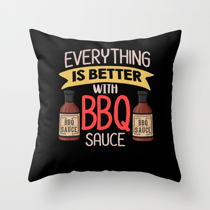 BBQ Sauce Barbeque Recipes Korean Barbecue Keto Throw Pillow