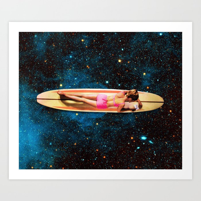 Pleiadian Surfer Art Print