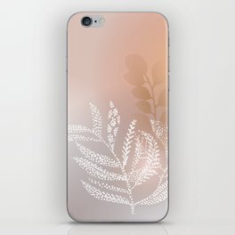 Ombre natural soft leaves iPhone Skin