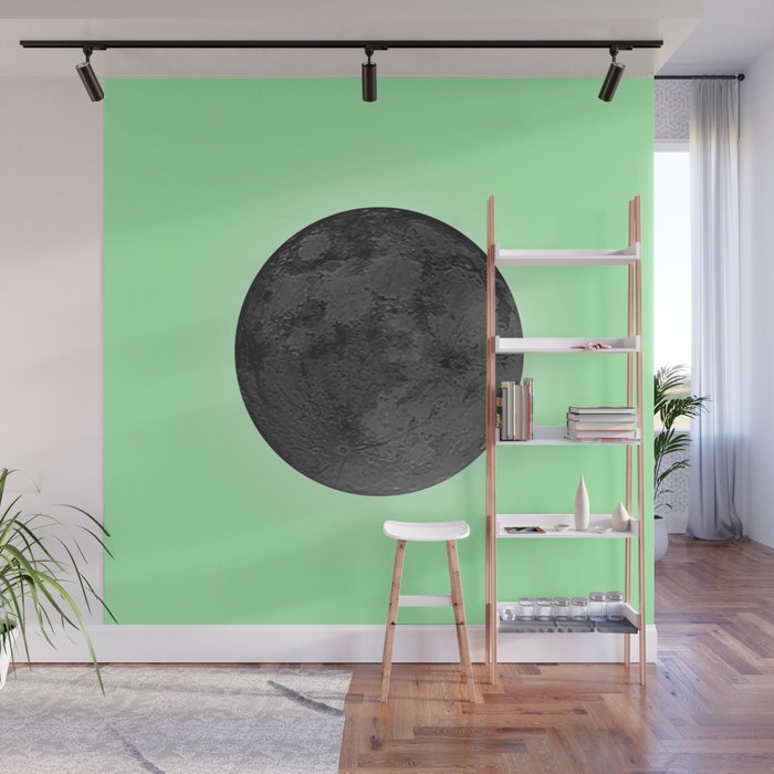 Black Moon Lime Green Sky Wall Mural By Astronautblahk