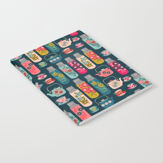 Vintage Thermos - Teacups and Teapots by Andrea Lauren Notebook
