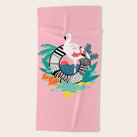 Flaming-oOO Beach Towel