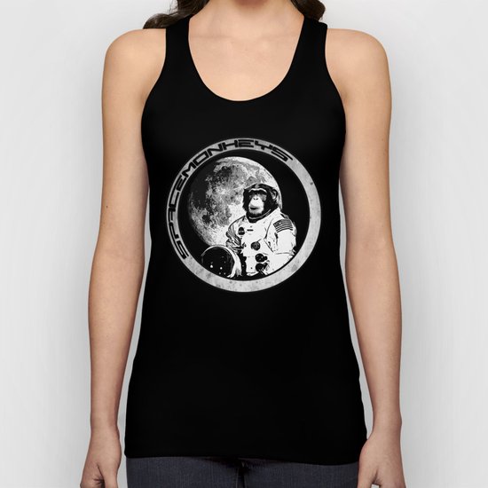 Space Monkeys Black & White Unisex Tank Top