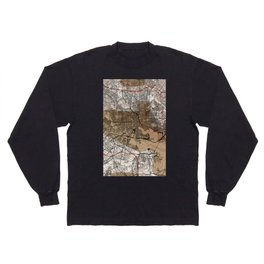 USA, Baltimore City Map Collage Long Sleeve T-shirt