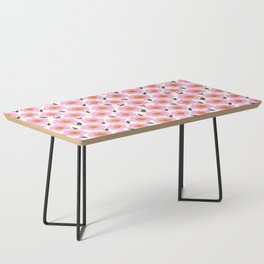 Cute Happy Daisy Pattern Pink and Orange Coffee Table
