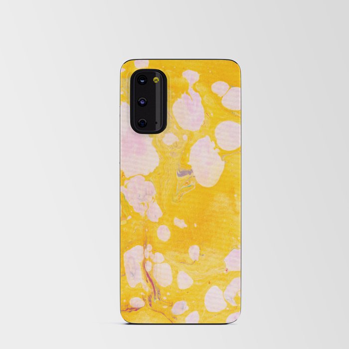 speckled marble | yellow Android Card Case