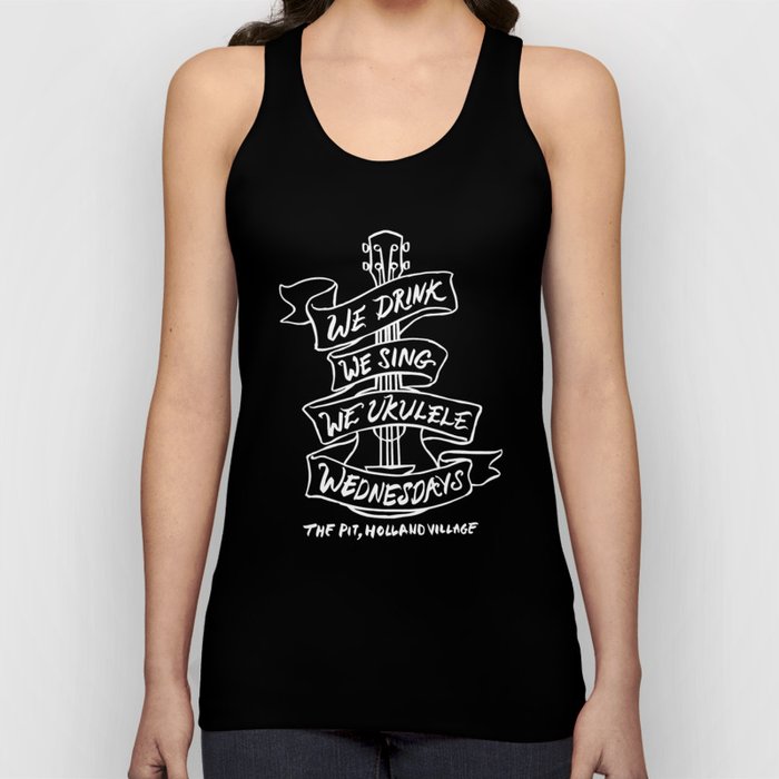 Uke-in' at the Pit- White Tank Top
