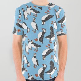Puffins are Cool All Over Graphic Tee