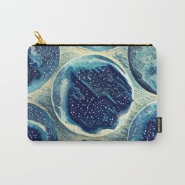 Abstract blue circles pattern Carry-All Pouch
