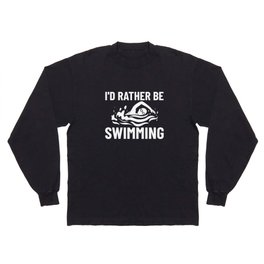Swimming Coach Swim Pool Swimmer Lesson Long Sleeve T-shirt