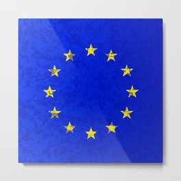 EU Flag Metal Print | Abstract, Eu, Graphicdesign, Digital, Yellowstars, Commonmarket, United, Illustration, Europeanunion, Flag 
