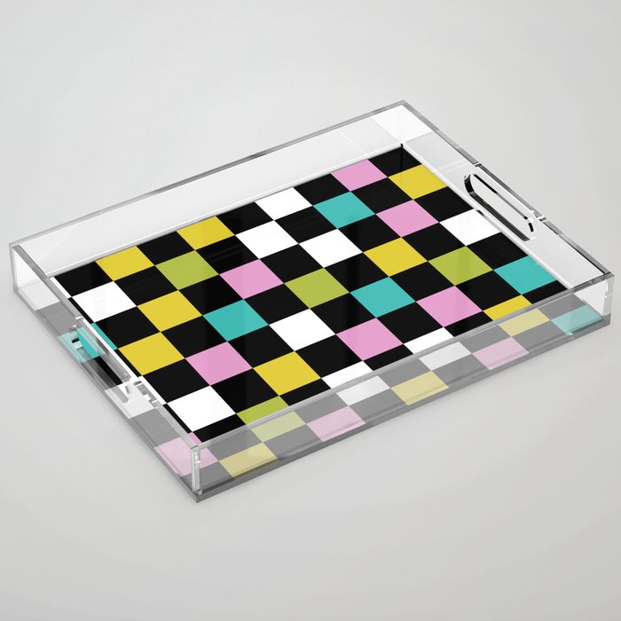 Multi Checkered Acrylic Tray