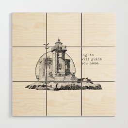 Lights will guide you home Wood Wall Art