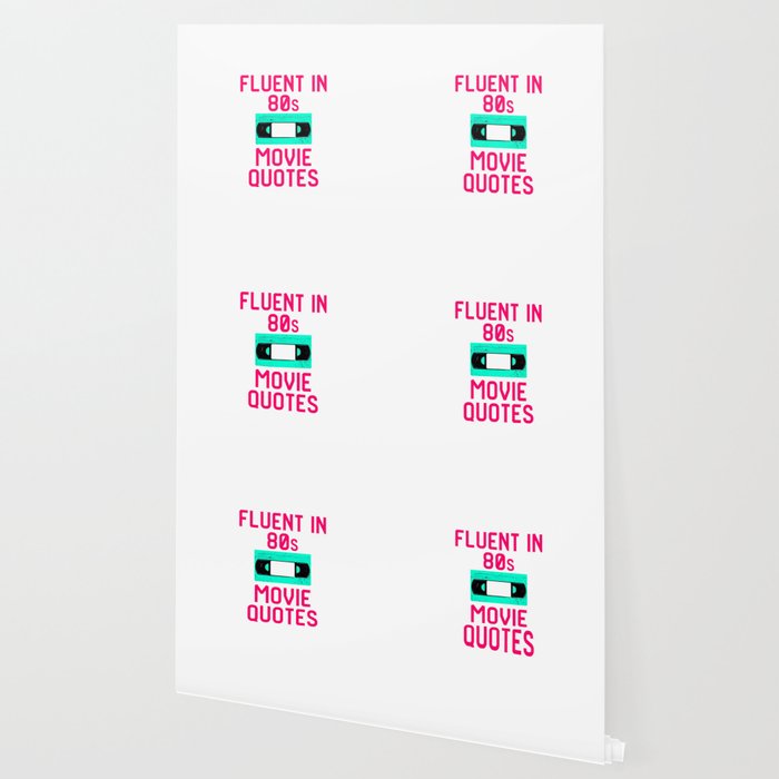 Fluent In 80s Movie Quotes Funny Cassette Vcr Wallpaper By At85productions Society6