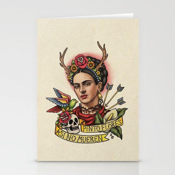 Frida Viva La Vida Tattoo Style Friducha Stationery Cards