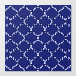 Quatrefoil Persian Blue 1 Canvas Print