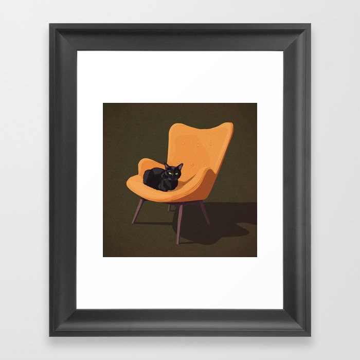 Cats on Chairs Collection ⋕3 Framed Art Print