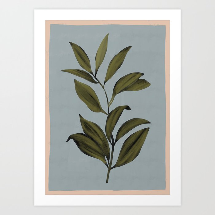 Abstract Art /Minimal Plant 77 Art Print