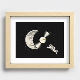 Tha Dark Side of the Moon Recessed Framed Print