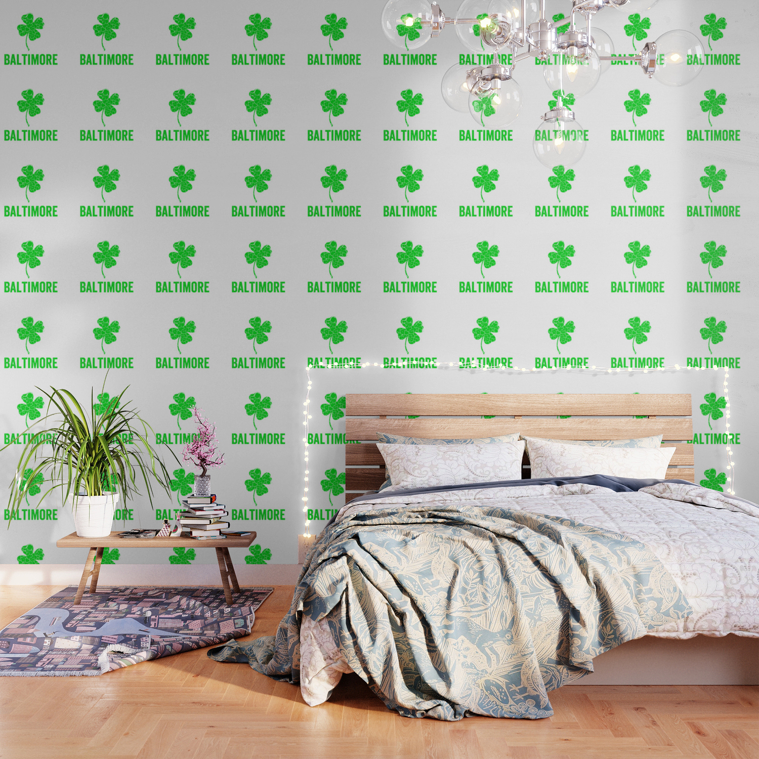 Baltimore Irish St Patricks Day Four Leaf Clover Wallpaper By