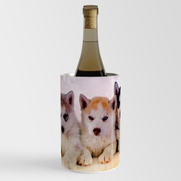 Siberian Husky Puppies Wine Chiller