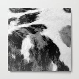 Black and White Southwest Primitive Animal Print Metal Print