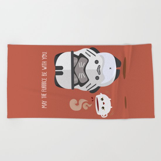 THE FURRCE IS STRONG Beach Towel