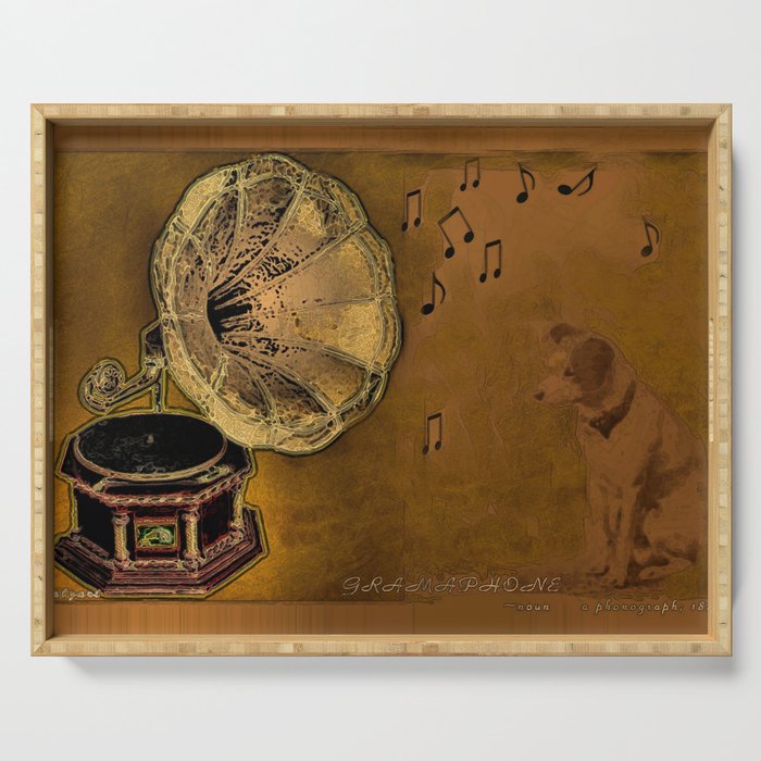 His Master's voice Serving Tray