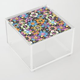 Neon Pastel Smiley Blossoms Acrylic Box