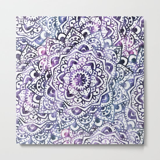 STARRY NIGHT MANDALA Metal Print