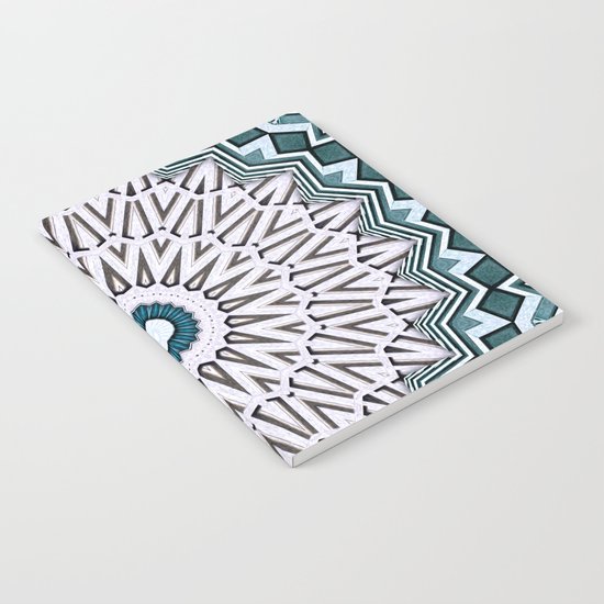 Turquoise Kaleidoscope Notebook