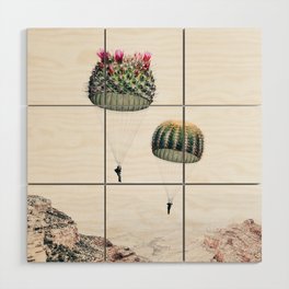 Flying Cacti Wood Wall Art