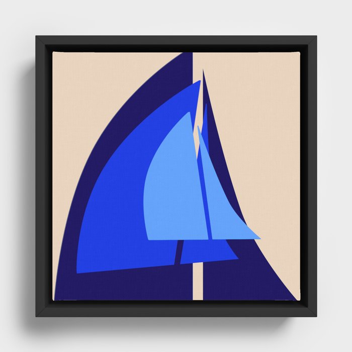 Abstract navigation Framed Canvas