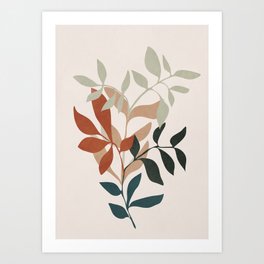 Soft Leaves Art Print