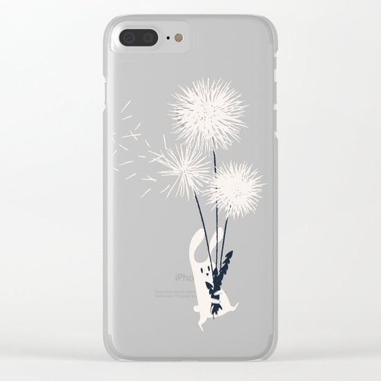 Bunny and Dandelion Bouquet Clear iPhone Case