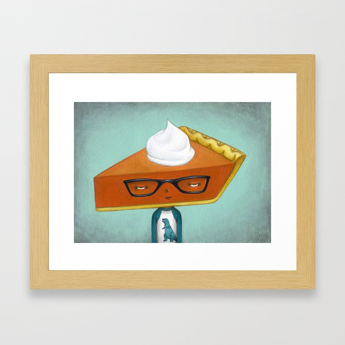 Pie Curious - Pumpkin Pie Framed Art Print