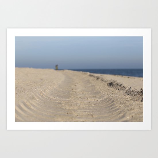 Traces in the sand Art Print