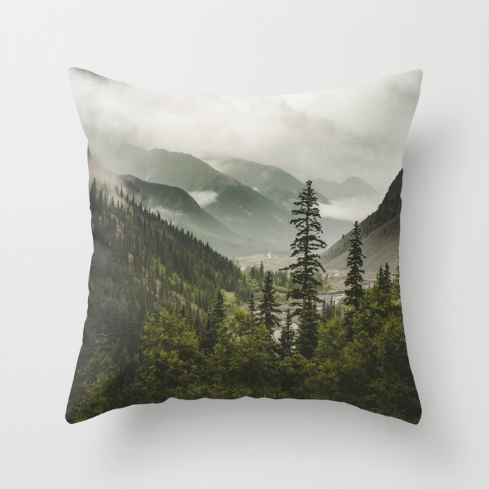 Mountain Valley of Forever Throw Pillow