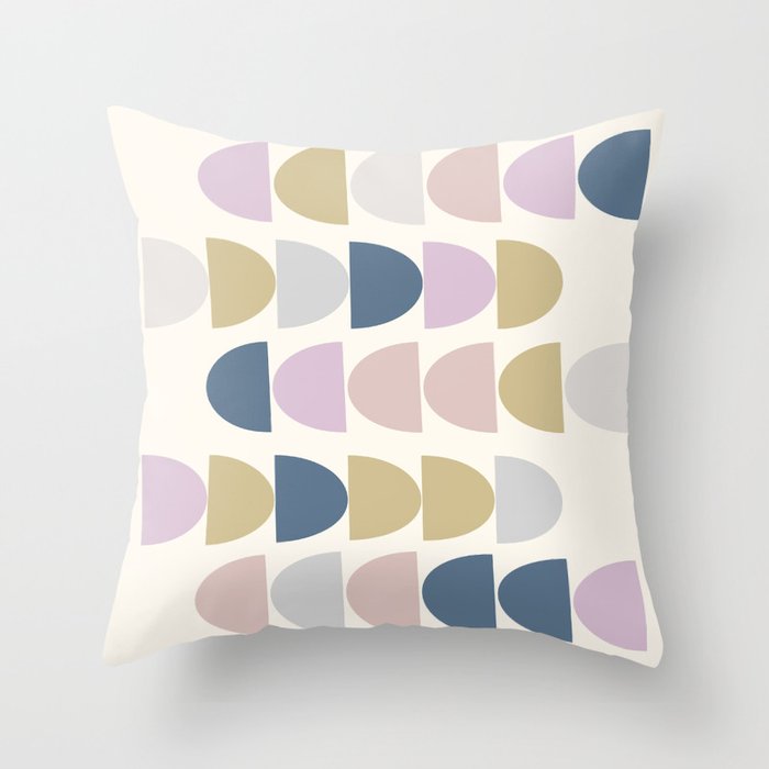 Lavender and Navy Throw Pillow