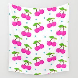 PINK CHERRIES Wall Tapestry