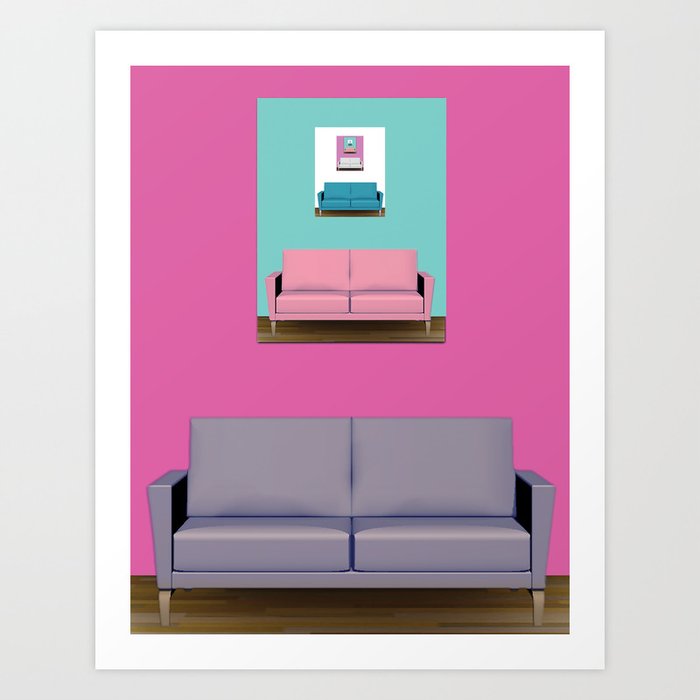 Couch Roomed Art Print