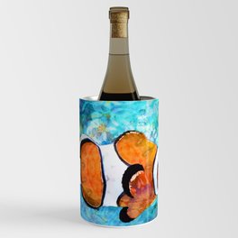 Sea Clown - Colorful Tropical Fishy Fish Art Wine Chiller