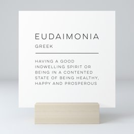 Eudaimonia Definition Mini Art Print